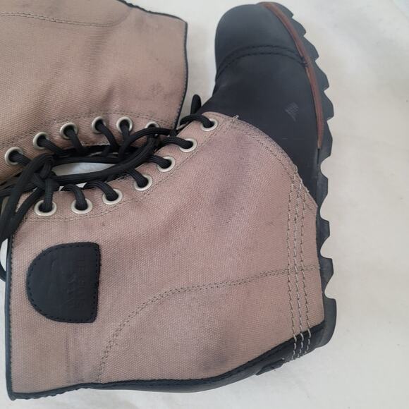 Sorel PDX Wedge Ankle Boots Women Size 10 Shoes Waterproof Lace Black Tan - Picture 10 of 16